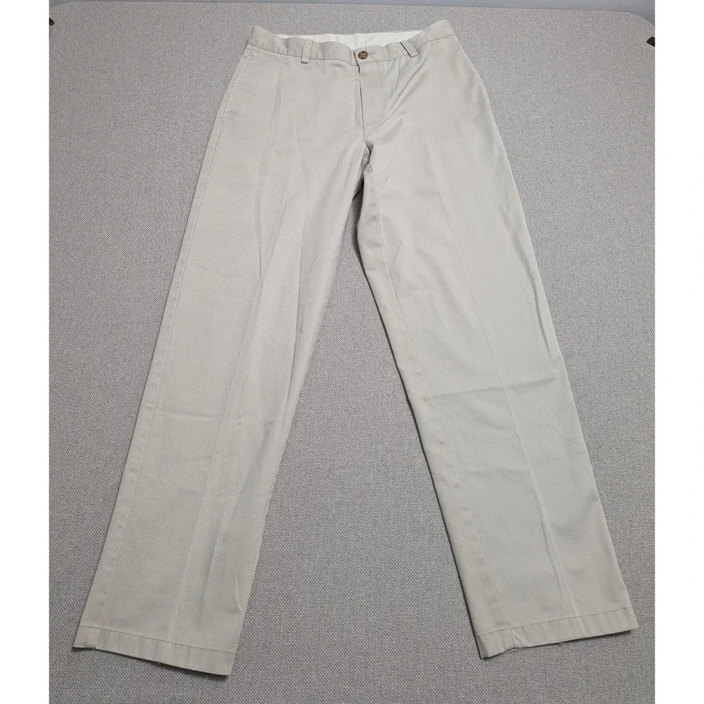 L.L.Bean Pants Men's Khaki Size 31x32 Classic Fit Cotton Chino Office Heavy